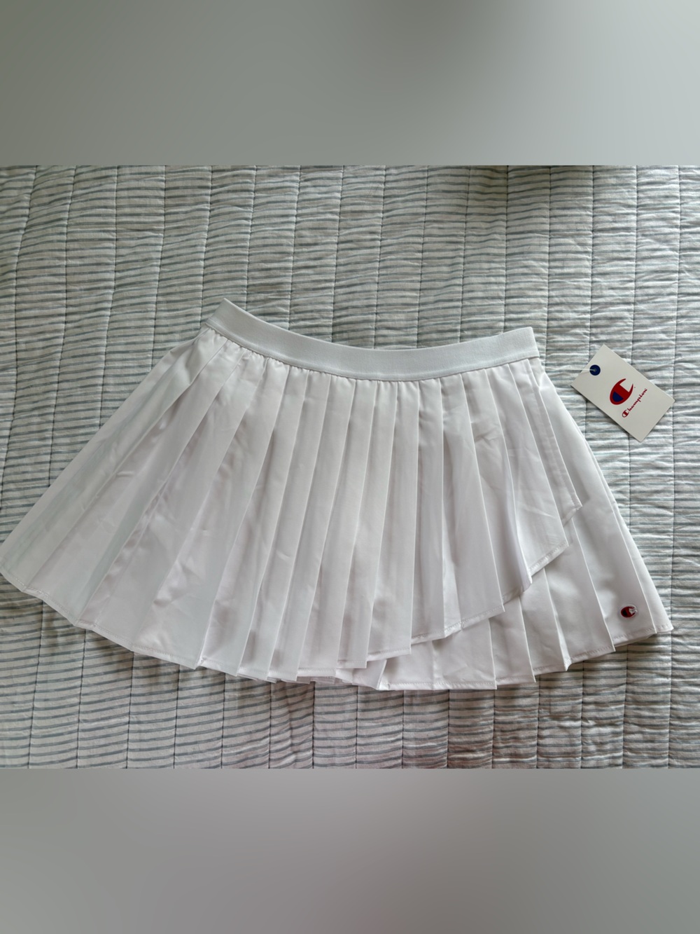 Champion White Pleated Skirt